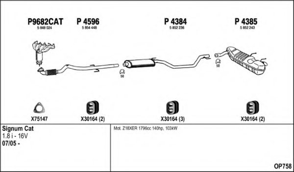 FENNO OP758 Exhaust System